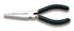 Beta Tools 1162 extra long flat knurled nose pliers, slip-proof