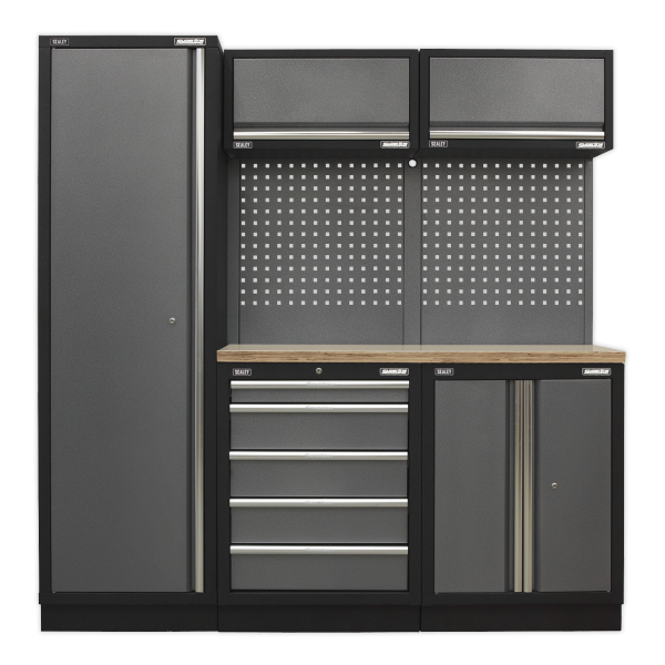 Sealey APMSSTACK02W Modular Storage System Combo – Pressed Wood Worktop ...